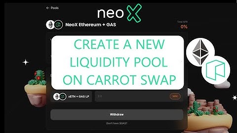 creating a new pool on carrot swap ( Neo Blockchain NeoBlockchain )