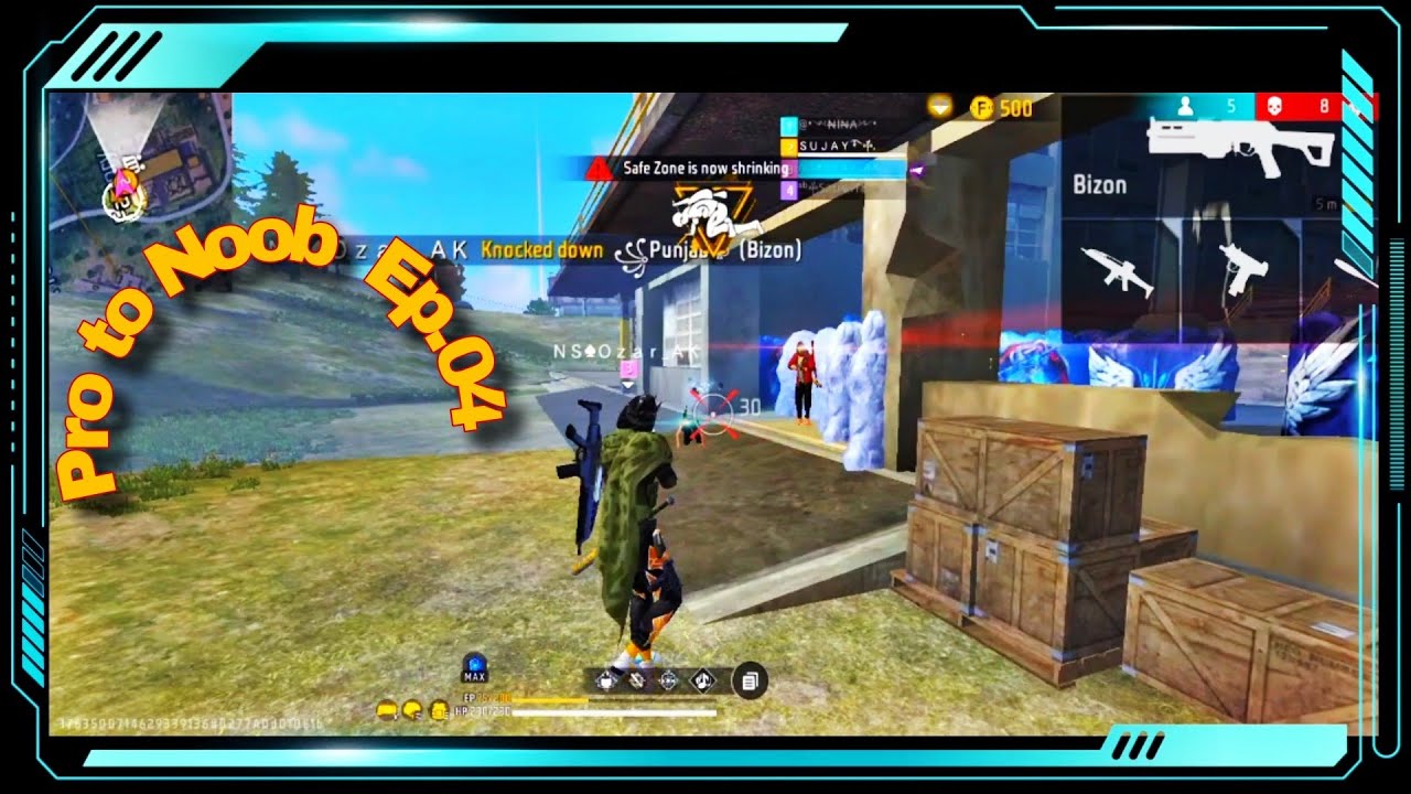 In this episode of Free Fire Battleground gameplay, expect intense firefights || Noob to pro part 04