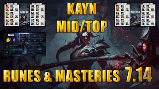 Kayn Midtop Runes And Masteries 7.14 Season 7 League Of Legends