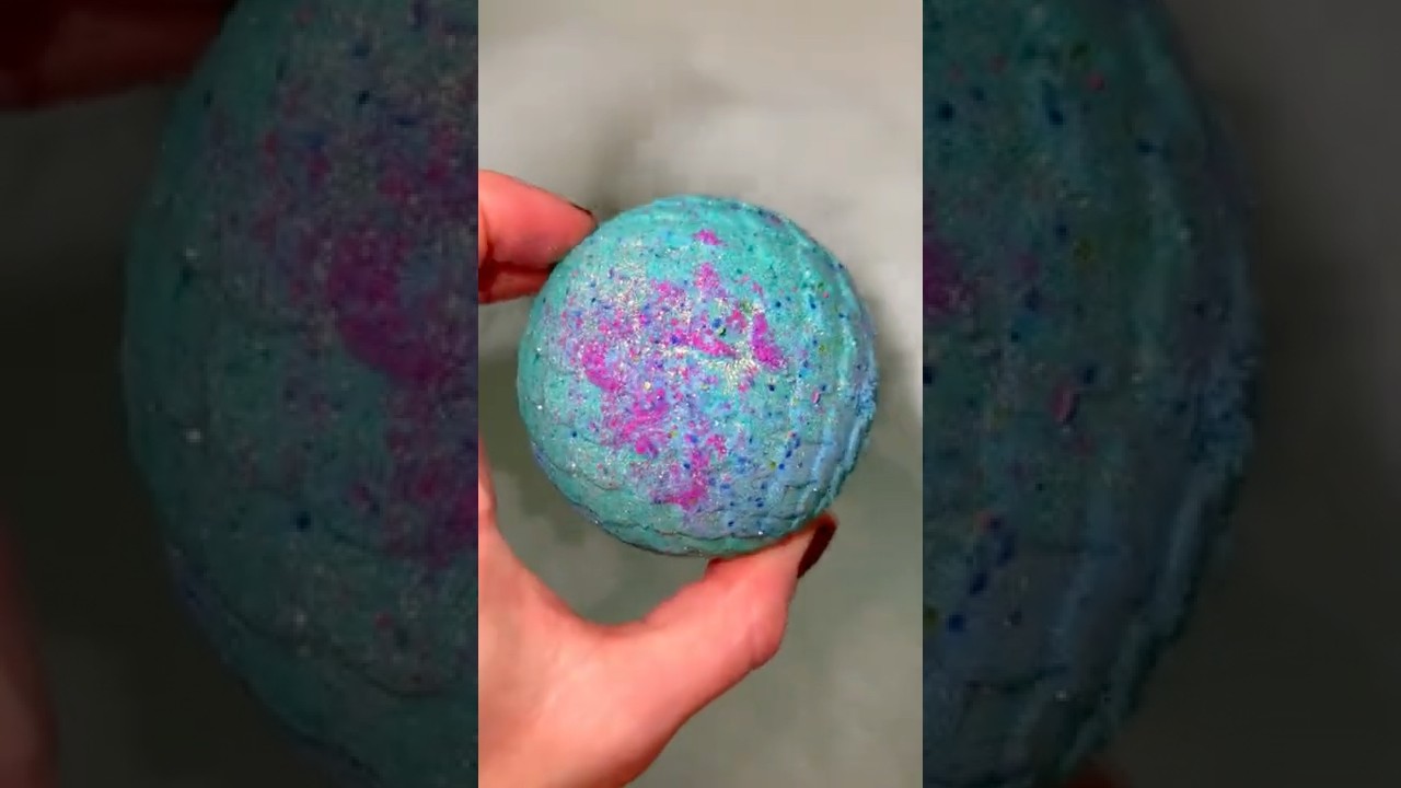 See A Mermaid Bath Bomb In Action!
