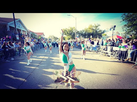 Mississippi Valley State University Mean Green Marching Machine Marching In the 2023 Endymion Parade