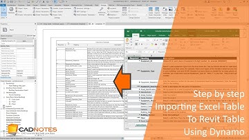 Import Excel Table to Revit Table Using Dynamo Script