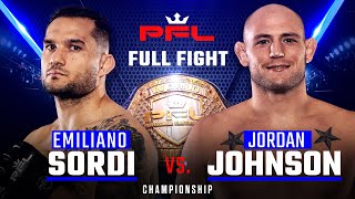 Full Fight | Emiliano Sordi vs Jordan Johnson (Light Heavyweight Title Bout) 2019 PFL Championship