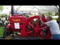 Starting 16hp Galloway hit miss antique gasoline engine