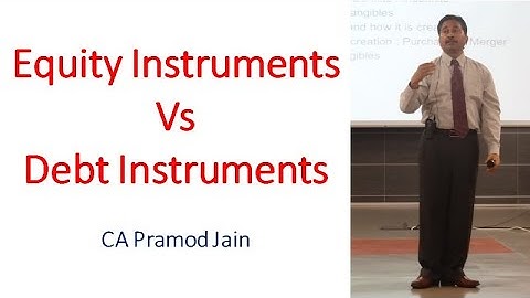 Equity Instruments Vs Debt Instruments
