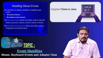 Event Handling - Mouse, Keyboard Events and Adapter Class by Dr. S Pavan Kumar Reddy