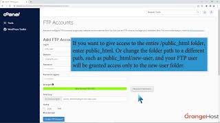 How to create a File Transfer Protocol FTP Account in cPanel   OrangeHost