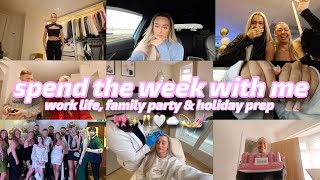 weekly vlog 🎀☁️ | a busy week holiday prepping, work life & family party
