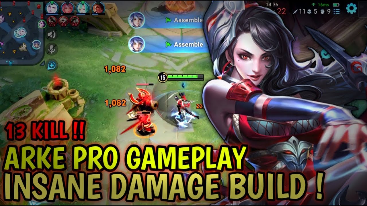 Honor Of Kings Arke Pro Gameplay | Best Build Arke - HOK