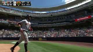 SF@SD: Belt ties the game with a solo homer to center
