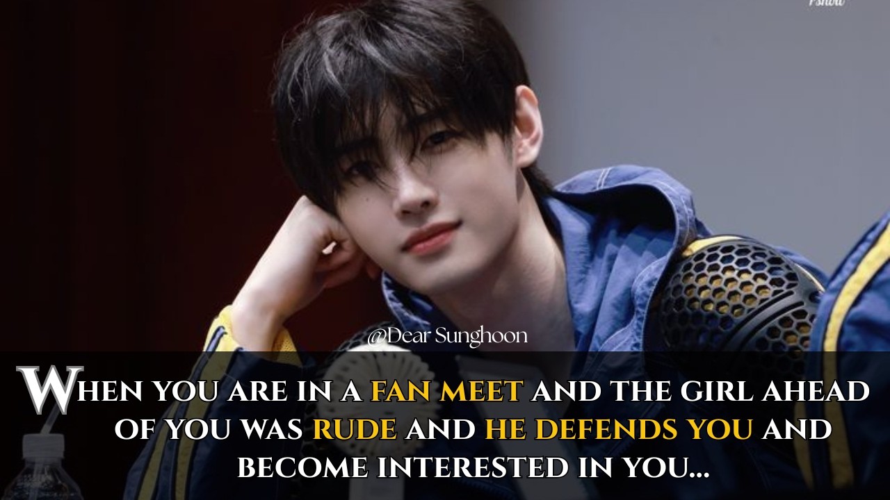 When you are in a fan meet and the girl ahead of you was rude - Sunghoon ff