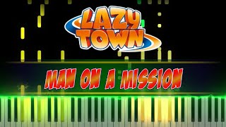Man on a Mission - LazyTown piano cover [piano tutorial + sheet piano] Resimi