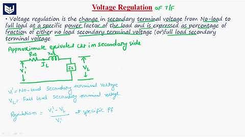 Voltage regulation of Transformers | Example | Transformers | Lec - 29
