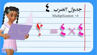 تعليم جدول الضرب للأطفال | جدول الضرب 4 | Multiplication ×4