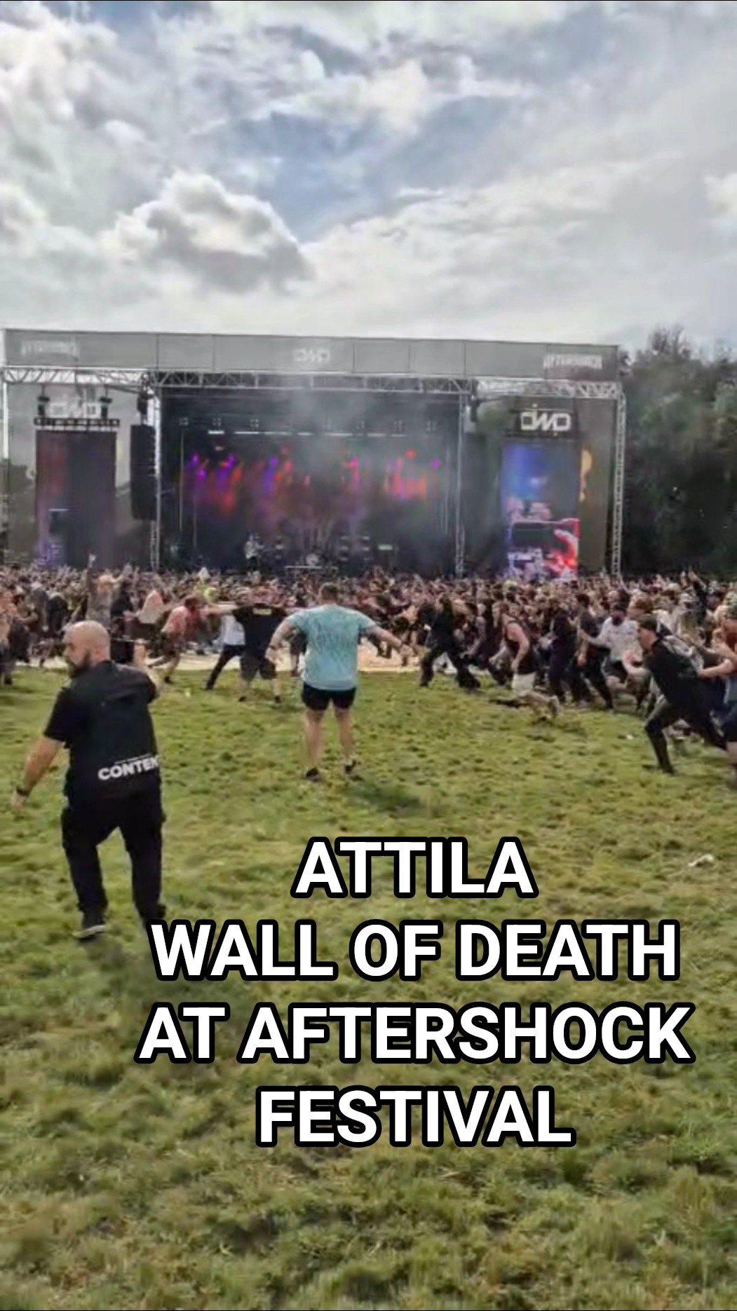 Attila fans run head first into a Wall Of Death at Aftershock