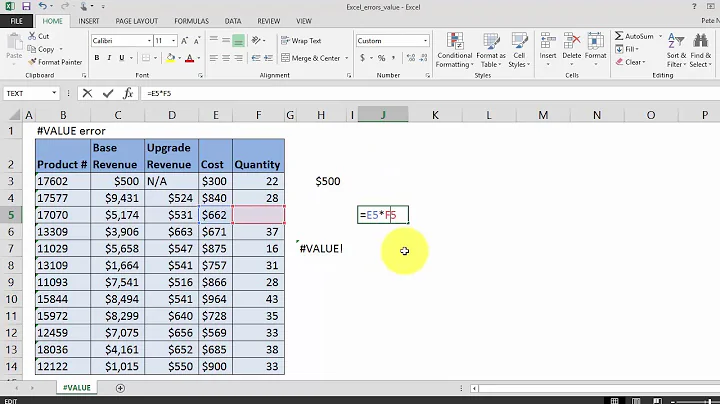 How to fix #VALUE error in your Excel formulas