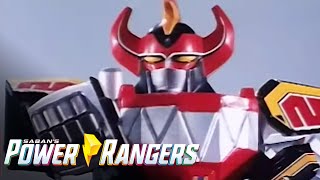 Dino Megazord First Battle | Mighty Morphin Power Rangers | Power Rangers 