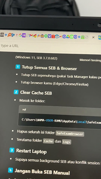 SEB (SAFE EXAM BROWSER) ERROR