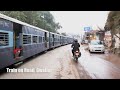 Train on road gets stuck in traffic jam - Gwalior Sabalgarh Passenger Train