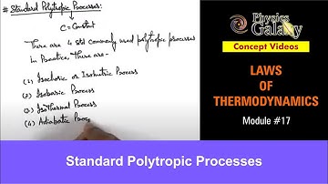 Class 11 Physics | Laws of Thermodynamics | #17 Standard Polytropic Processes| For JEE & NEET