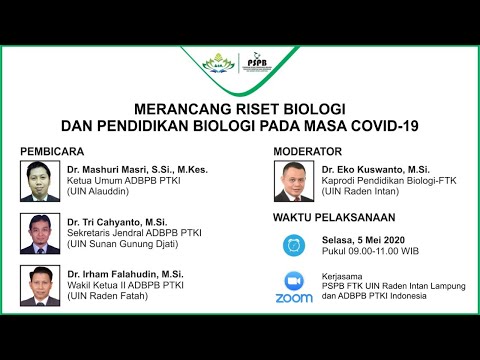 Webinar | Merancang Riset Biologi dan Pendidikan Biologi Pada Masa Covid-19