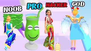 NOOB vs PRO vs HACKER vs GOD - juice run , Dancing Dress ...