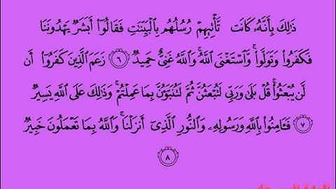 064 سورة التغابن القران الكريم بصوت الشيخ/فارس عباد