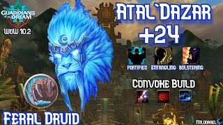 M+24 Atal'Dazar | Feral Druid | Convoke Build | Dragonflight Season 3 - WoW 10.2