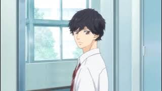 Kou wipes Futaba's lipstick (Ao Haru Ride)