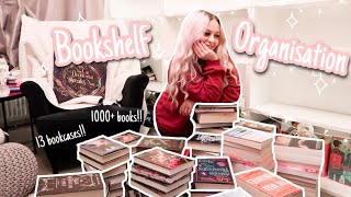 Organising my bookshelves/home library | 13 bookcases & 1000+ books!!