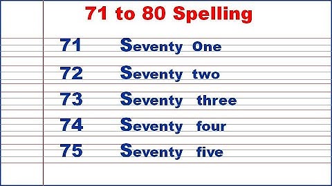 71-80 spelling | 71 se 80 tak spelling | Seventy one to Eighty spelling | Ujjwal Lakshya |