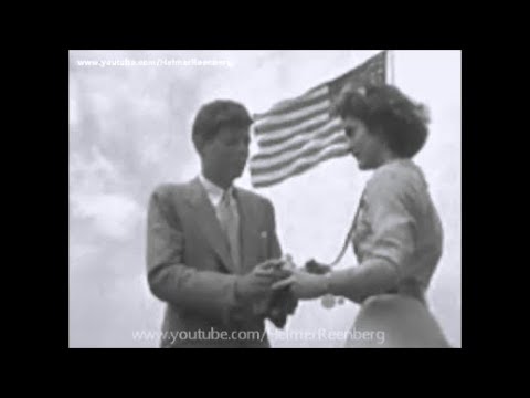 June 27, 1953 - Newly engaged couple Senator John F. Kennedy and Jacqueline Bouvier Hyannis Port, MA