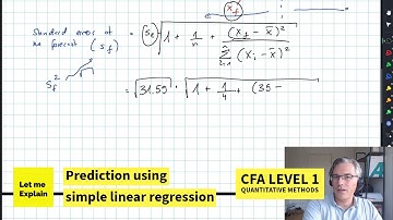 Prediction using simple linear regression (for the CFA Level 1 exam)