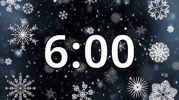 6 Minute Winter Countdown Timer With Music and Alarm (Simple Beep)