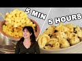 5 Min Vs. 50 Min Vs. 5 Hour Vegan Mac N Cheese