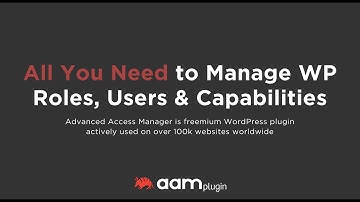 Manage WordPress Roles & Capabilities with Advanced Access Manager Plugin