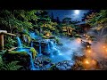 Deep Sleep in a Zen Bamboo Garden 🌙 Relaxing Water Sounds & Night Ambience