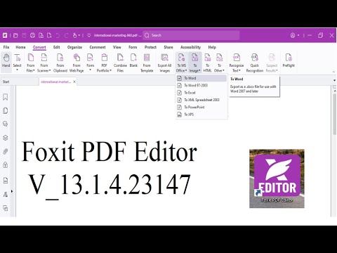 Foxit PDF Editor 13.1.4.23147_برنامج فوكسيت لتعديل ملفات ال PDF - YouTube