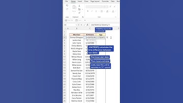 How to calculate age in Excel #viral #excel #shorts