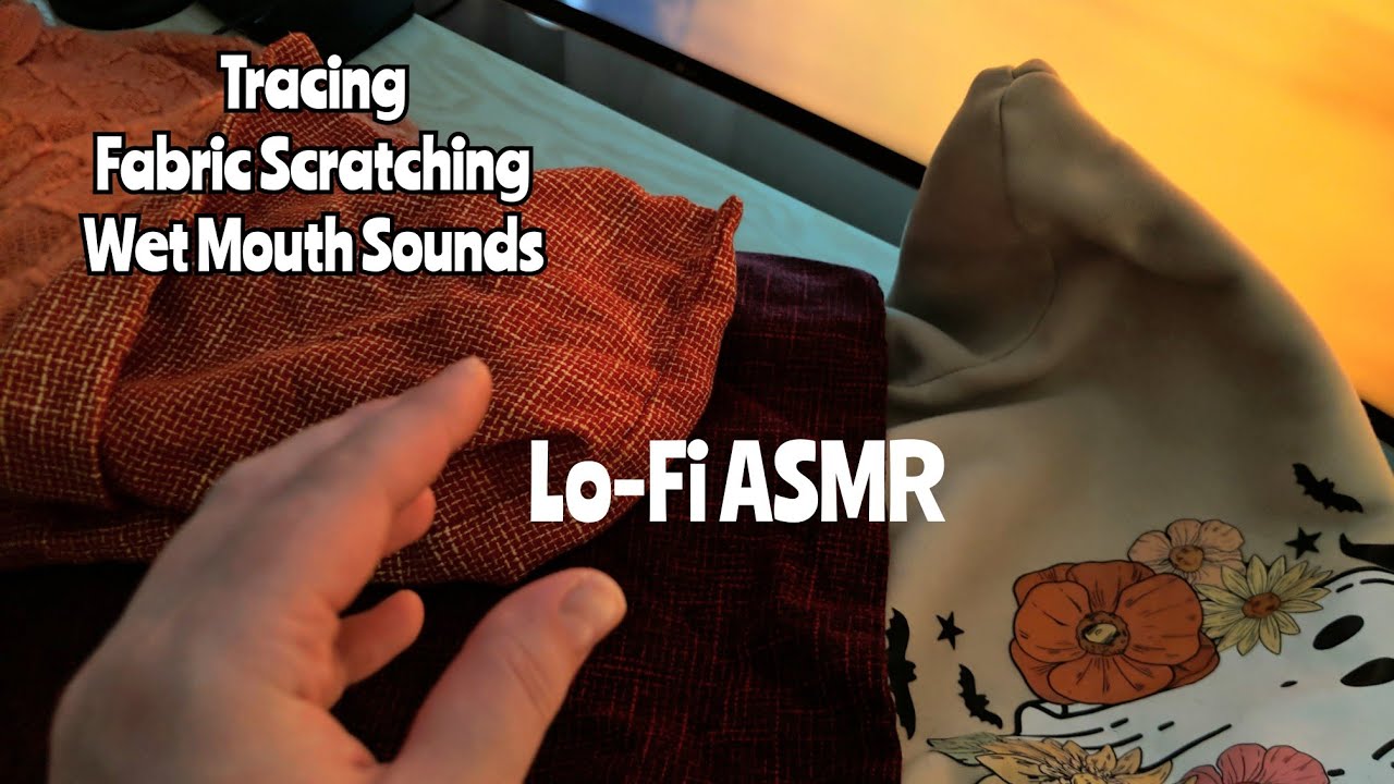 NEW ASMR 🧡 ASMR Fabric Tracing, Fabric Scratching & Wet Mouth Sounds 😍