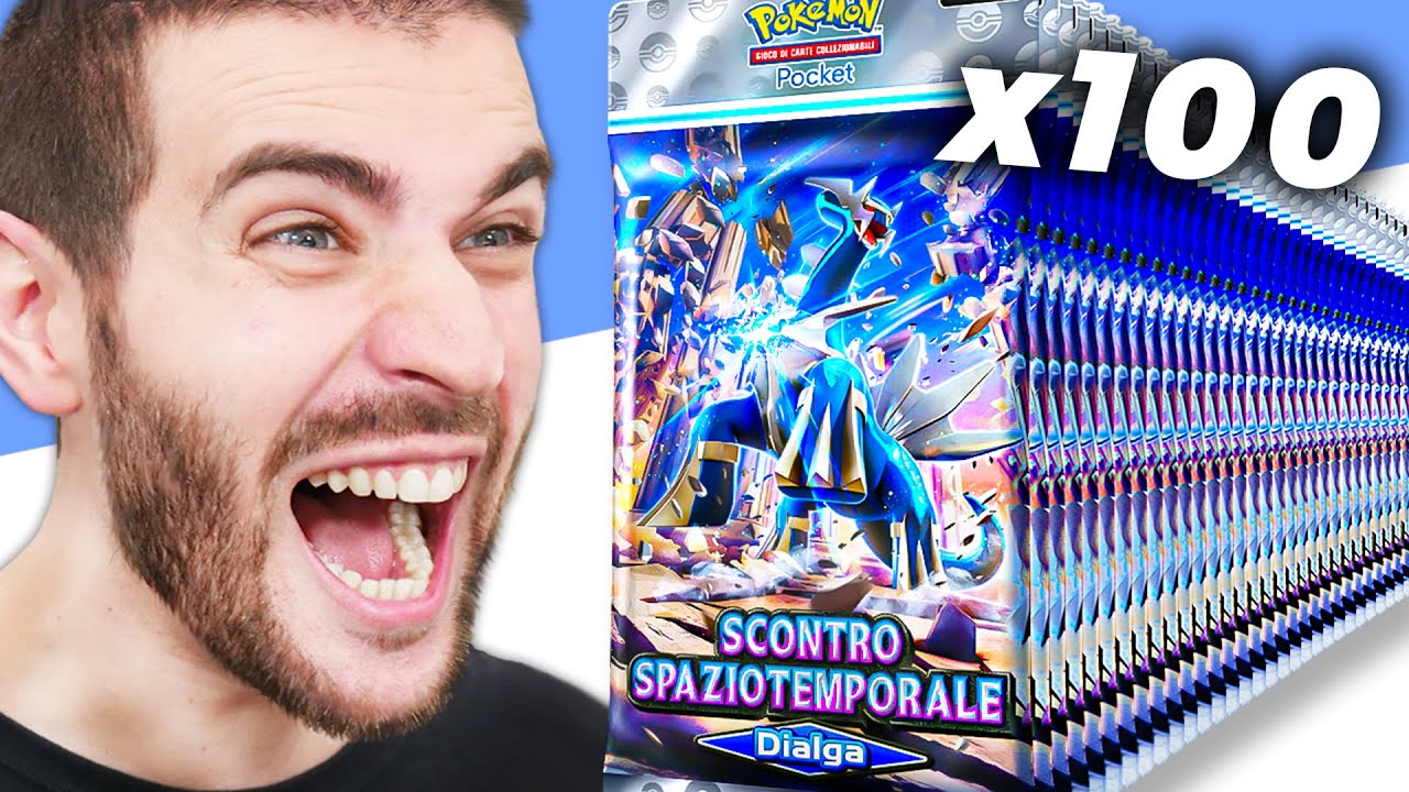 Ho Aperto 100 Bustine su TCG Pocket | Scontro Spaziotemporale Dialga ...