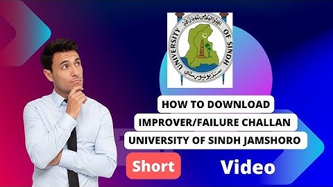 How to download the challan of failure /improver University of Sindh Jamshoro. ❤️