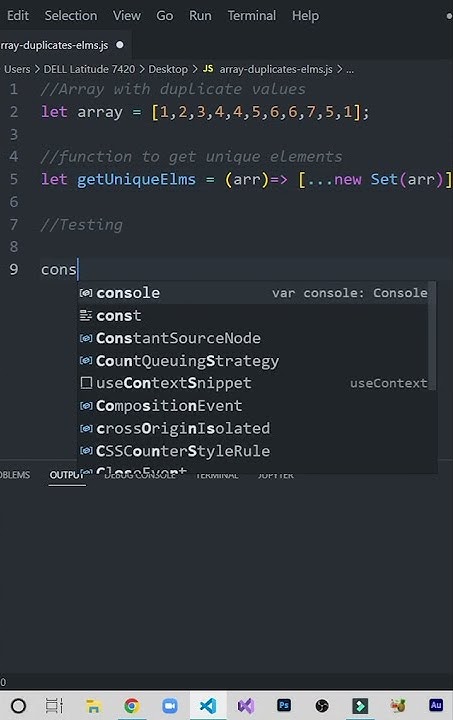 Remove Duplicate Elements From An Array In Javascript - YouTube