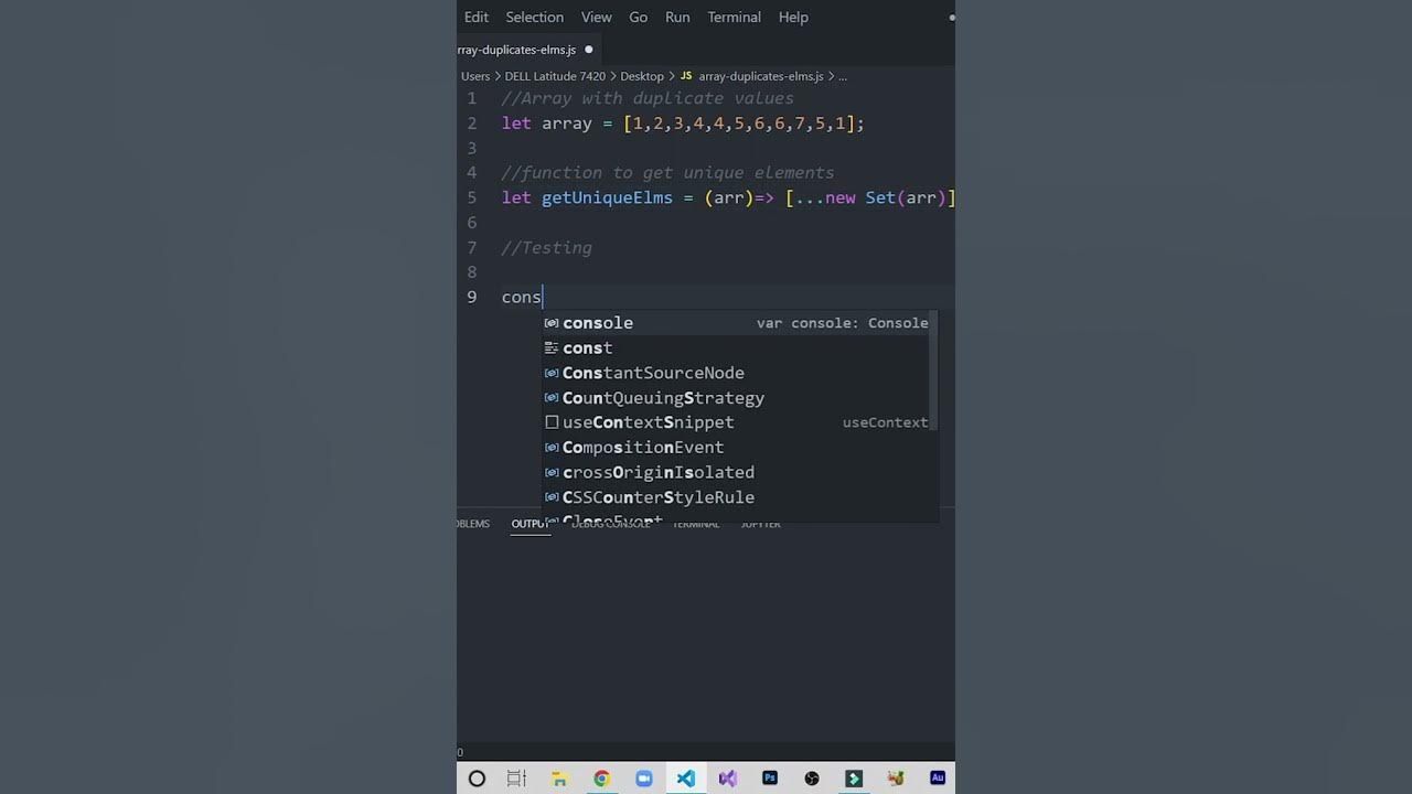 Remove Duplicate Elements From An Array In Javascript YouTube