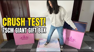 50Kg Crush Test Will Our 750Mm Giant Gift Box Collapse? Oversized Collapsible Rigid Box Factory