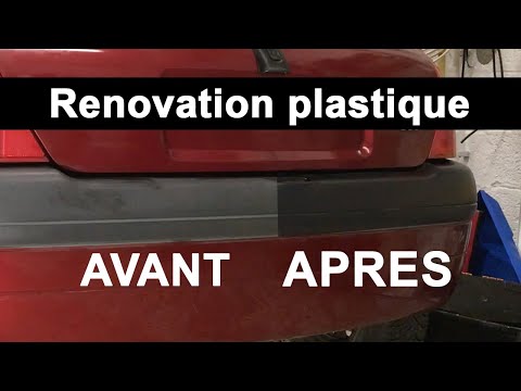 Rénovation plastique extérieur (pare choc/pneus) avec un rénovateur de sa  voiture 