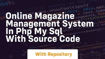 Online magazine management system in php my sql with source code