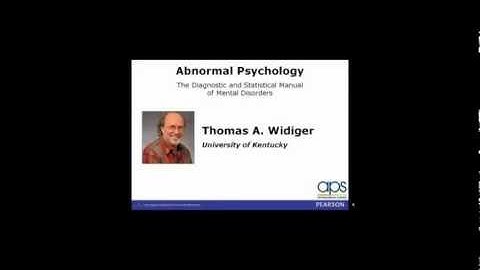 Abnormal Psychology: The Diagnostic and Statistical Manual of Mental Disorders