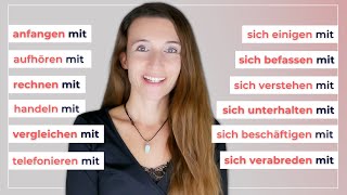 Deutsche Verben mit der Präposition 'mit' (Deutsch für Fortgeschrittene B2, C1, C2 | Übungen)