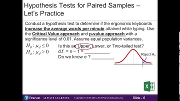 10.3 Hypothesis Testing for Paired Samples